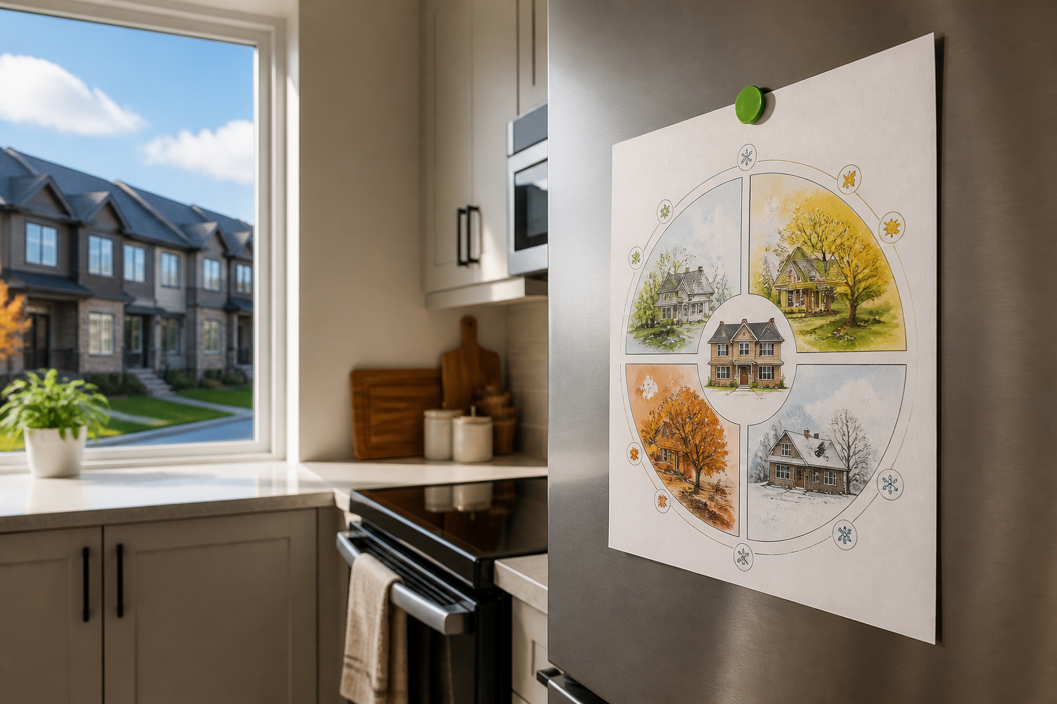 your first year of homeownership a maintenance calendar — illustration